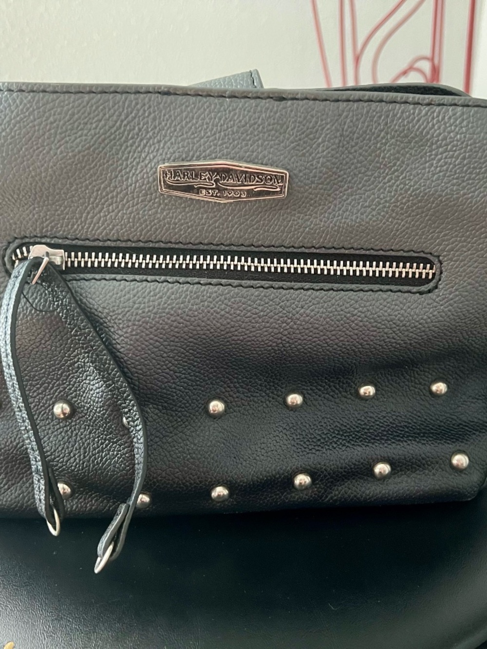 Harley Davidson Genuine Leather Purse - Picture 1 of 6